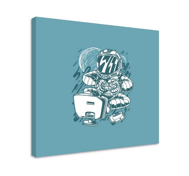 Videgoames canvas astronaut gaming adventure - TenStickers