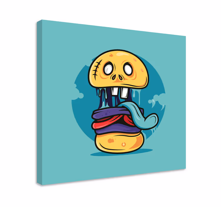 Canvas character playful skull design - TenStickers