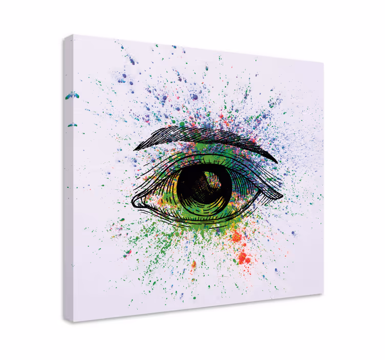 Vibrant eye splash abstract wall art  1 - TenStickers