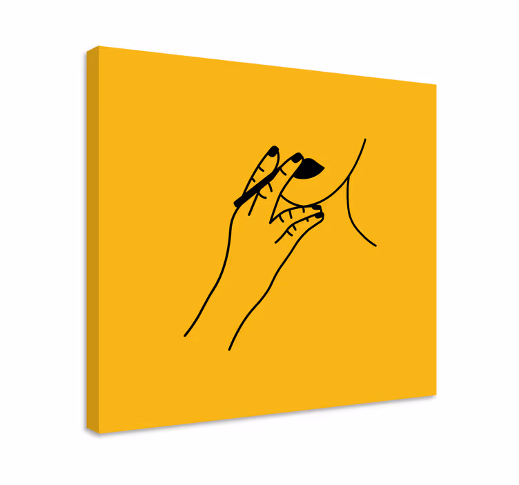 Retro canvas trendy hand gesture - TenStickers