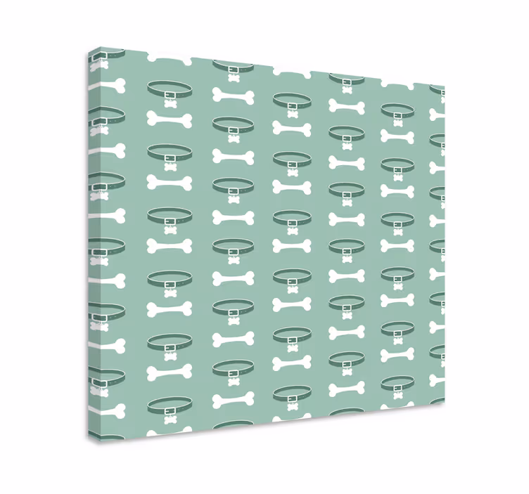 Dog wall art bone and collar design - TenStickers