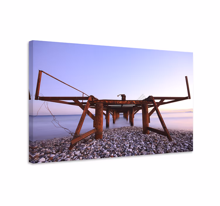 Landscape canvas rusted pier view - TenStickers