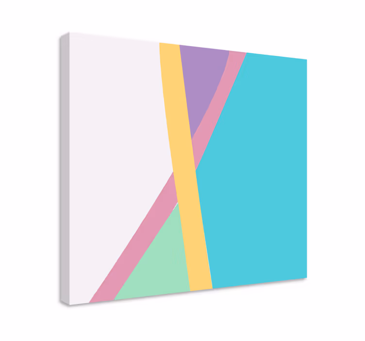 Colourful background colour blocks canvas - TenStickers