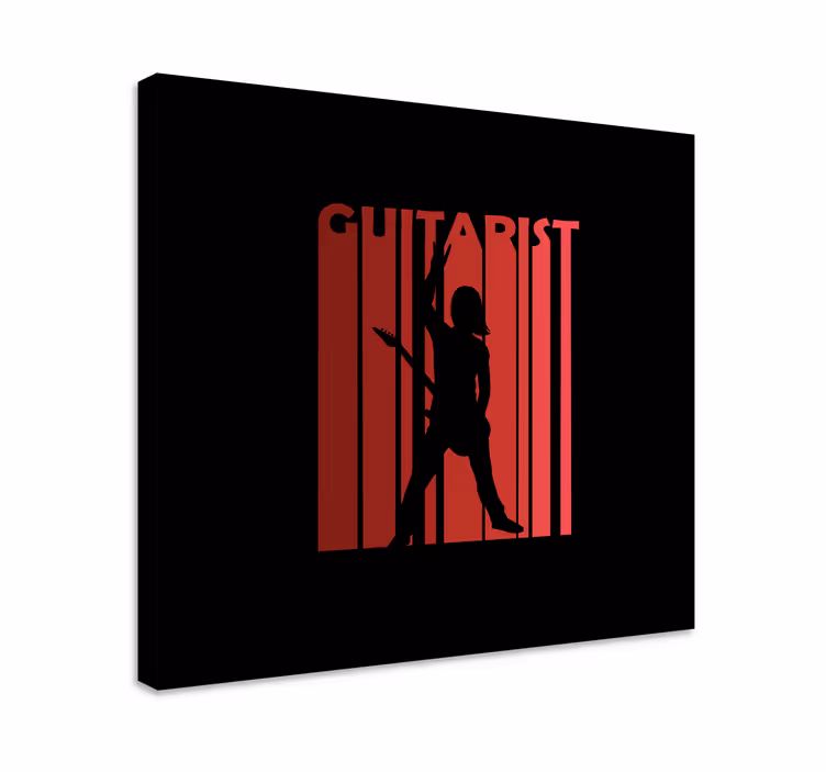 Music canvas art of silhouetted performer - TenStickers