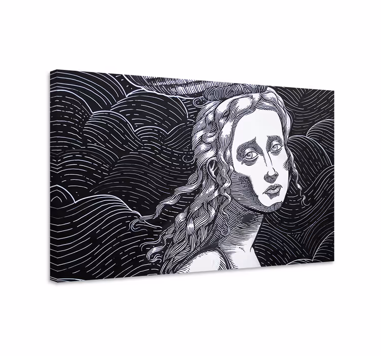 Canvas art of an expressive portrait - TenStickers