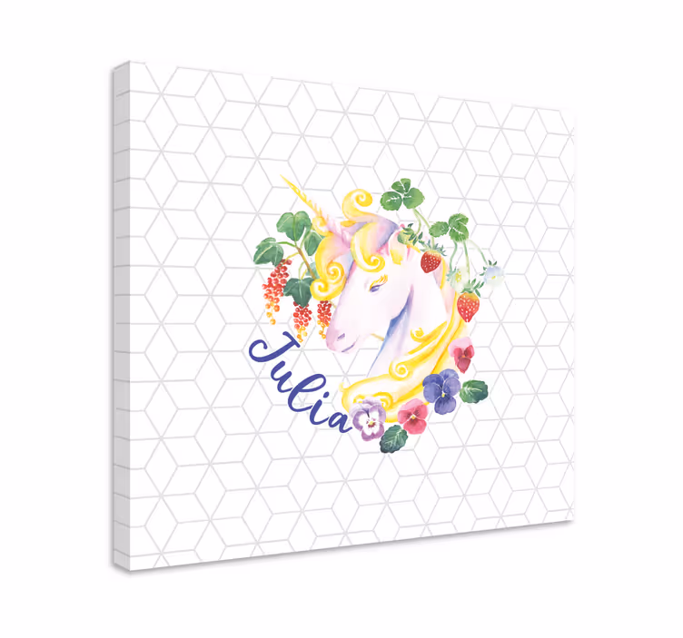 Unicorn pictures framed unicorn floral arrangement - TenStickers