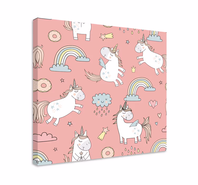 Unicorn pictures framed with playful unicorn design - TenStickers