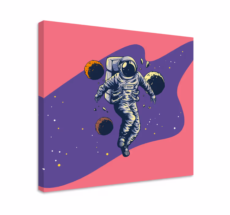 Videgoames canvas cosmonaut in the cosmos - TenStickers