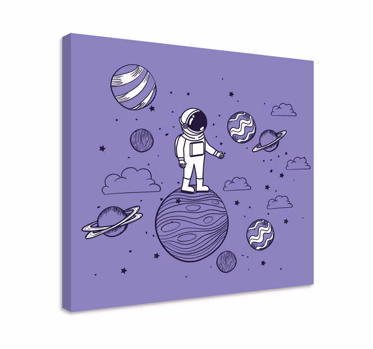 Videgoames canvas astronaut exploring space art - TenStickers