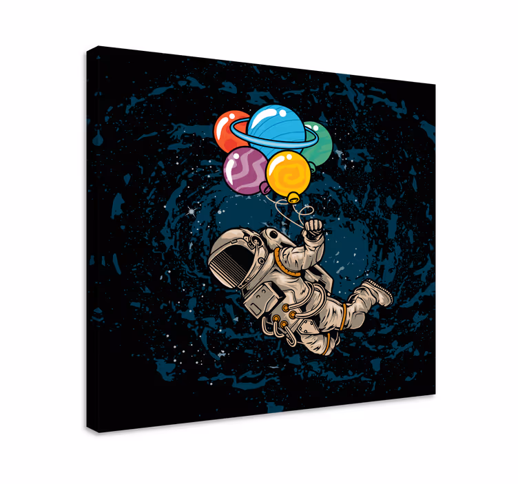 Videgoames canvas astronaut with balloons - TenStickers
