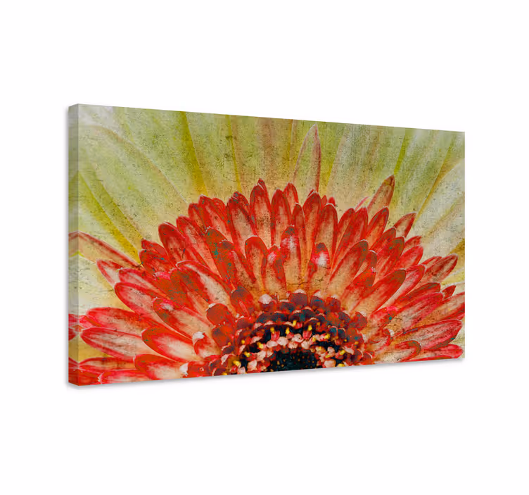 Flowers canvas vibrant floral design - TenStickers