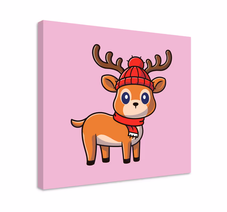 Cute cartoon deer horse wall art - TenStickers