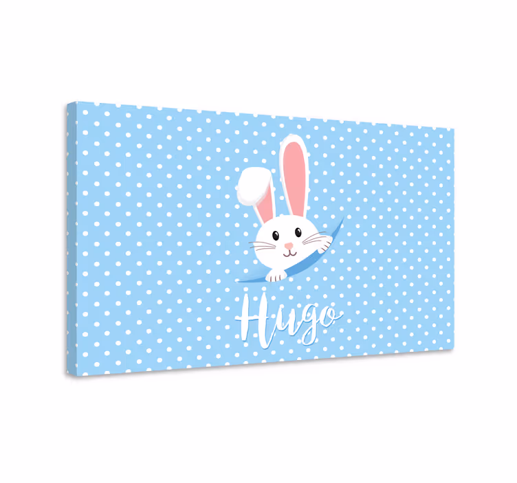 People canvas bunny peeking surprise - TenStickers