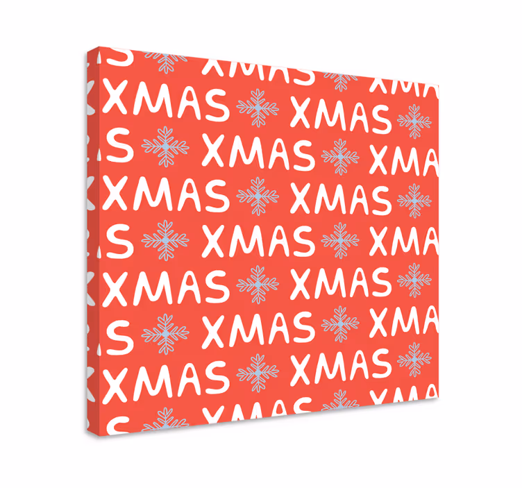 Quote canvas christmas snowflakes pattern - TenStickers