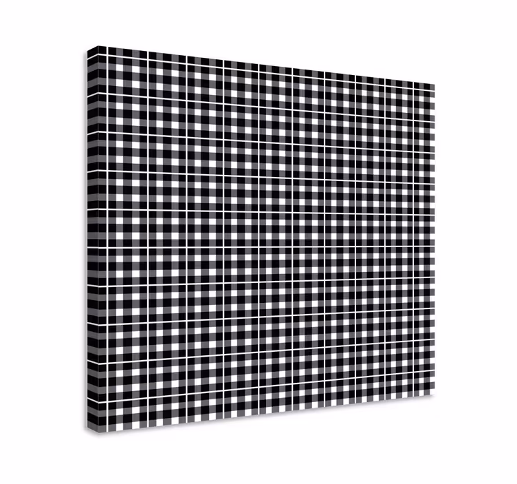 Geometric canvas black and white grid - TenStickers