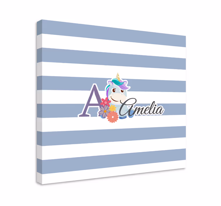 Unicorn pictures framed personalised unicorn design - TenStickers