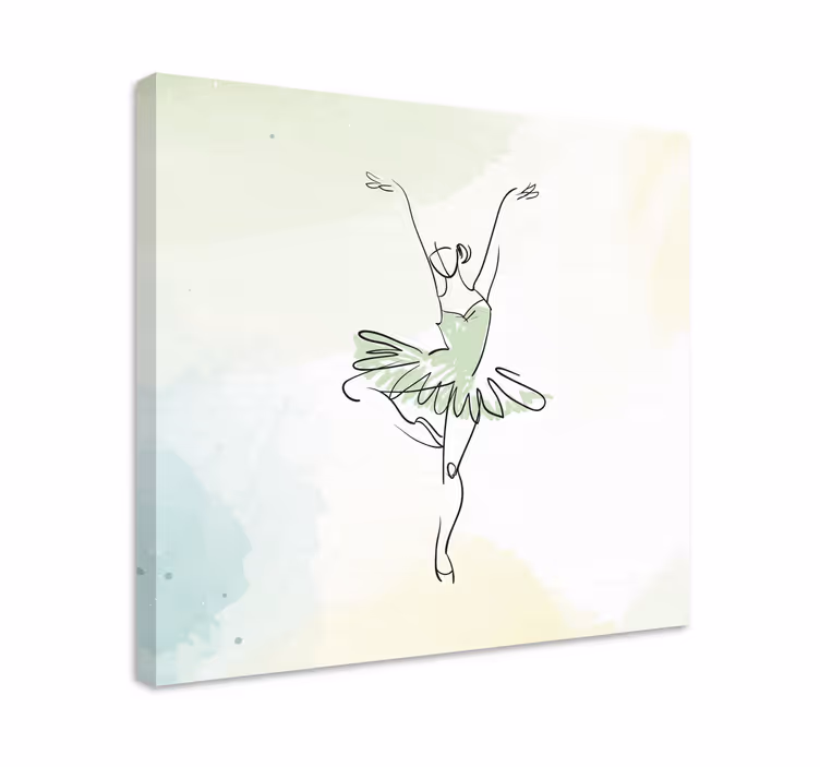 Dancer canvas elegant ballet movement - TenStickers