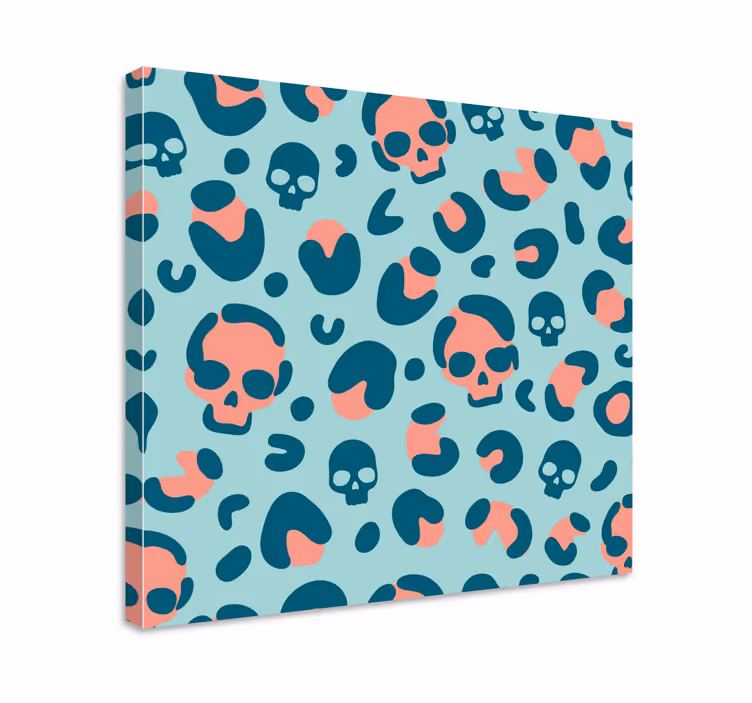 Quote canvas with skull pattern design - TenStickers