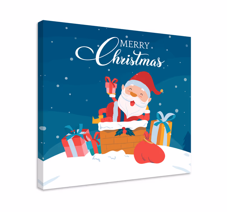 Cityscape wall art santa in presents - TenStickers