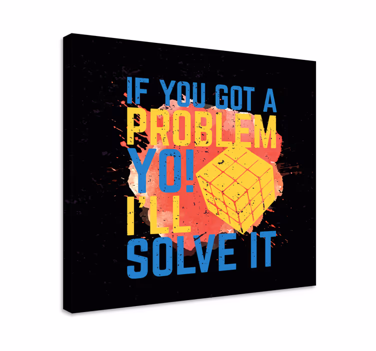 Quote canvas for the rubik's cube inspiration - TenStickers