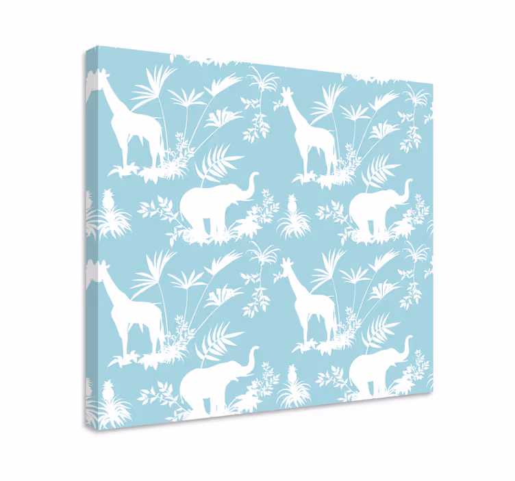 Elephant wallart elephant and giraffe art print - TenStickers
