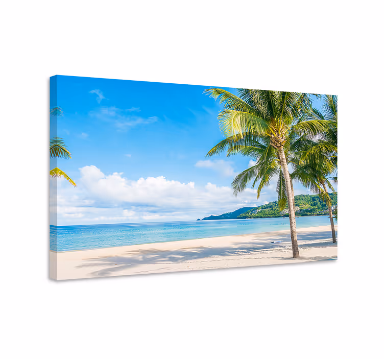 Landscape canvas tropical shoreline scene - TenStickers