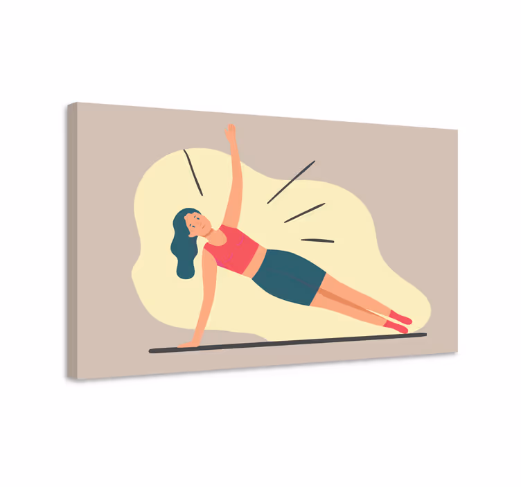 Sports canvas art yoga pose - TenStickers