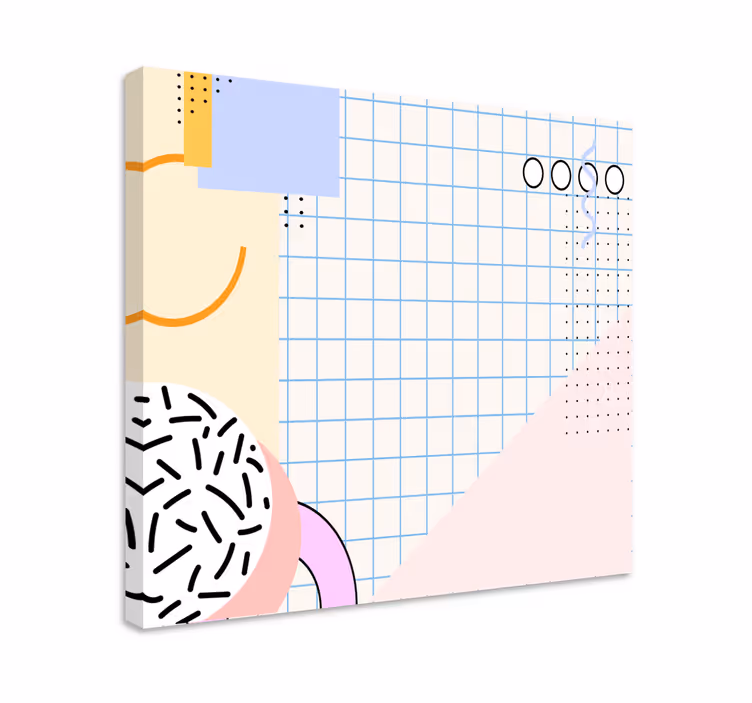 Modern canvas art abstract shapes and patterns - TenStickers