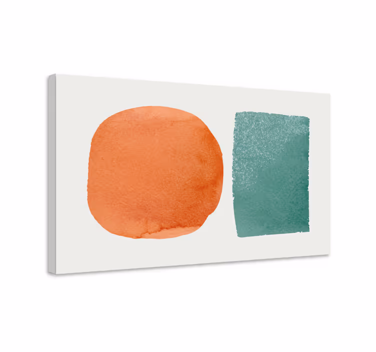 Circular and Rectangular Aquarella abstract wall art  1 - TenStickers