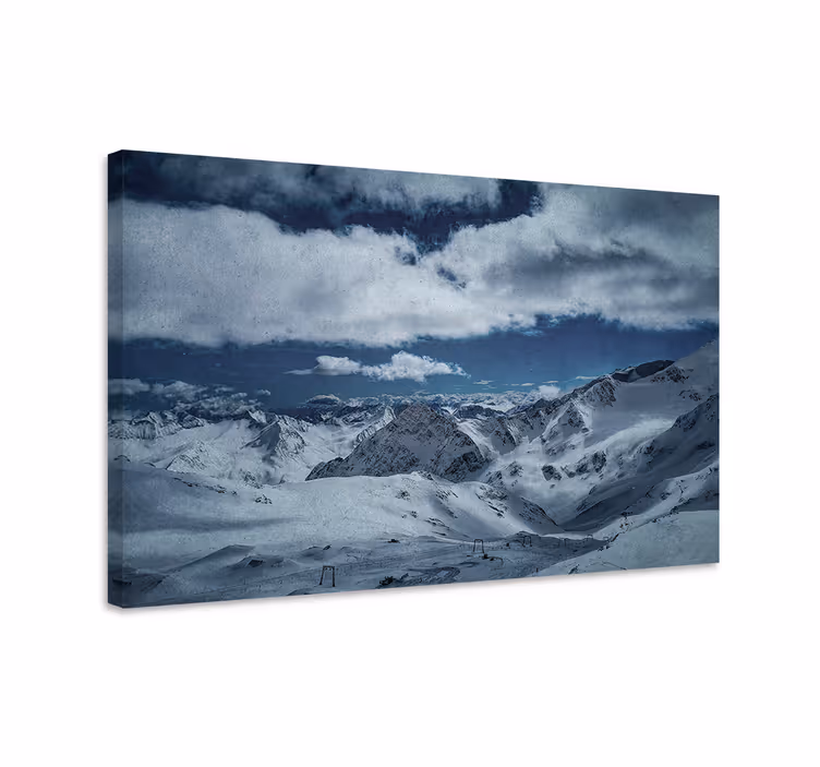 Landscape canvas majestic snowy peaks - TenStickers