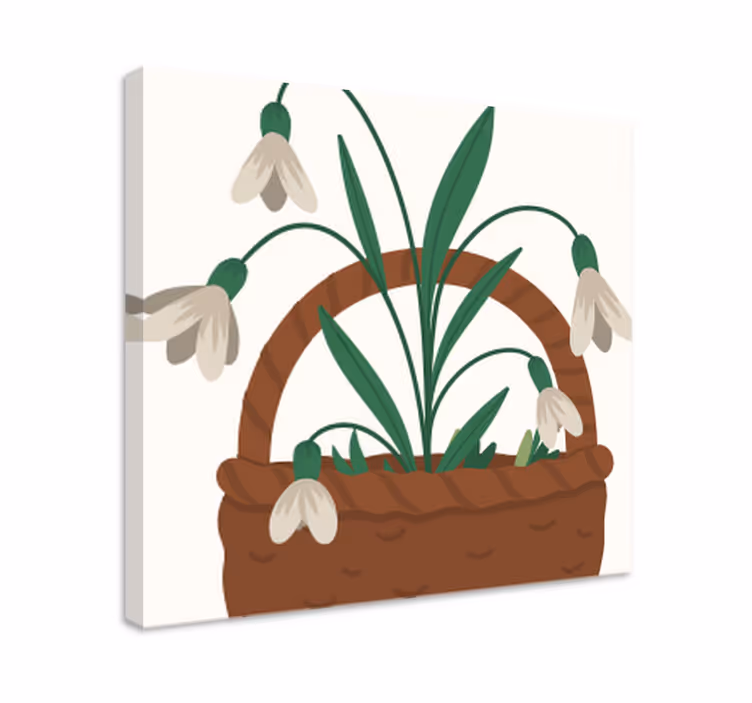 Flowers canvas snowdrop flower arrangement - TenStickers