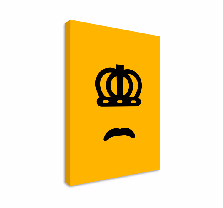 Abstract wall art 1 crown face emblem - TenStickers