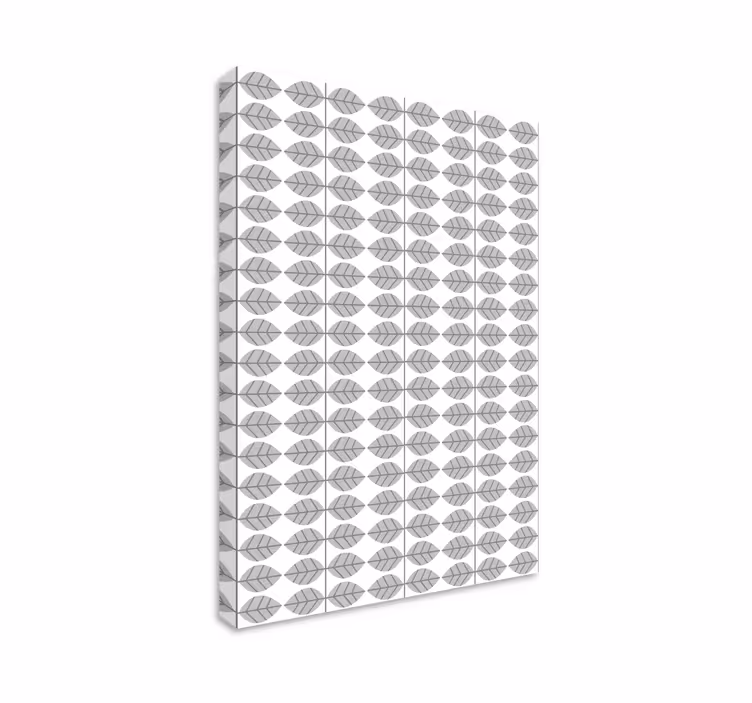 Flowers canvas with leaf pattern design - TenStickers
