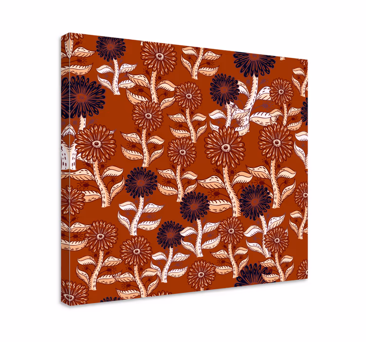 Floral Pattern Design Flowers  canvas - TenStickers