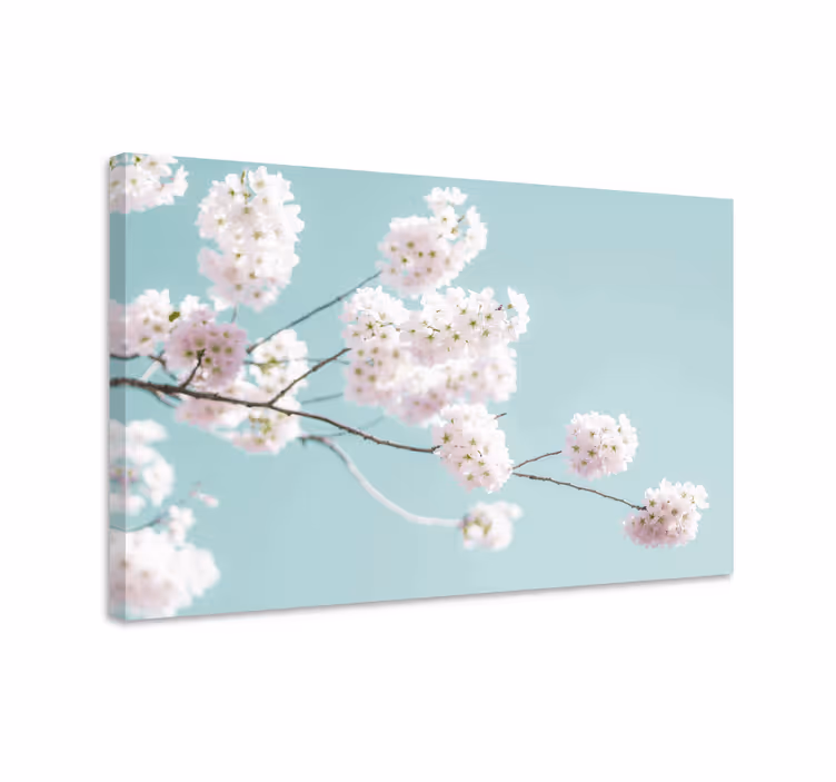 Elegant and feminine white flower flower canvas - TenStickers