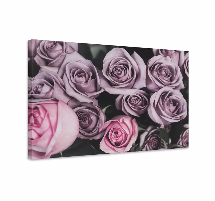 Flowers canvas roses bouquet art print - TenStickers