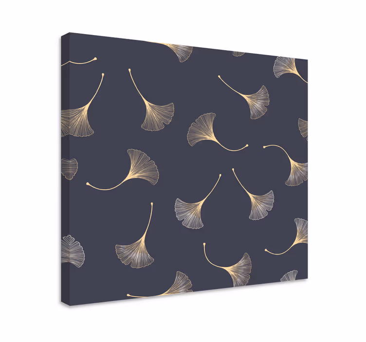 Flowers canvas ginkgo leaves design - TenStickers