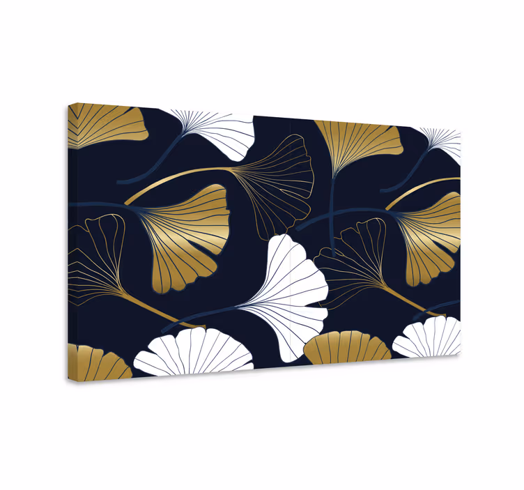 Flowers canvas ginkgo leaf patterns - TenStickers