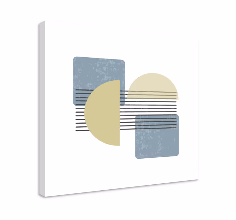 Geometric canvas with abstract circular shapes - TenStickers