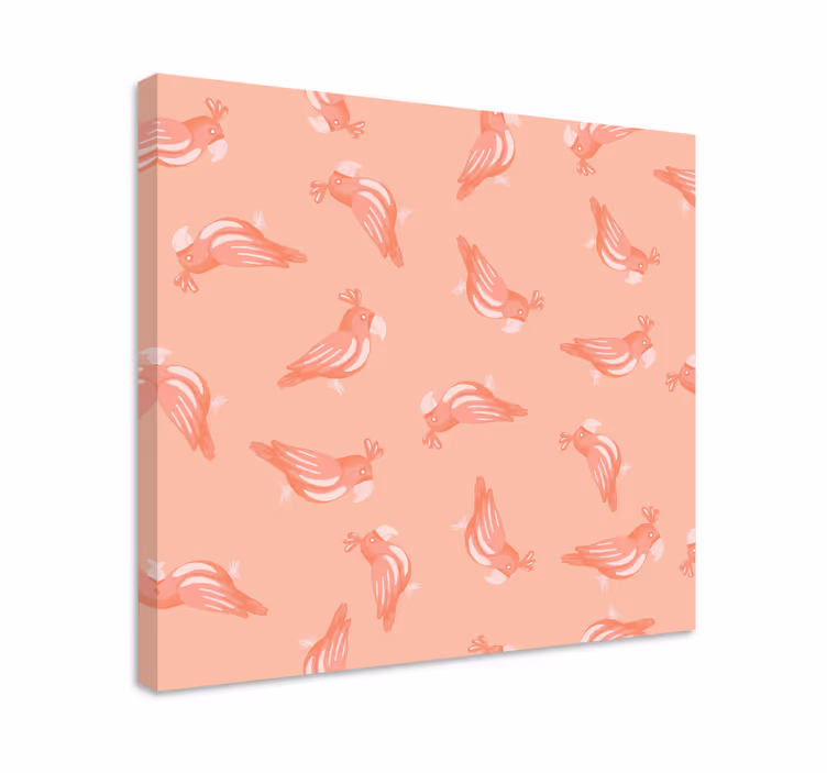 Charming bird patterns bird canvas wall art - TenStickers