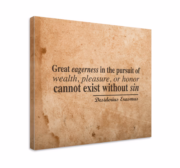 Quote canvas of ambition and abundance - TenStickers
