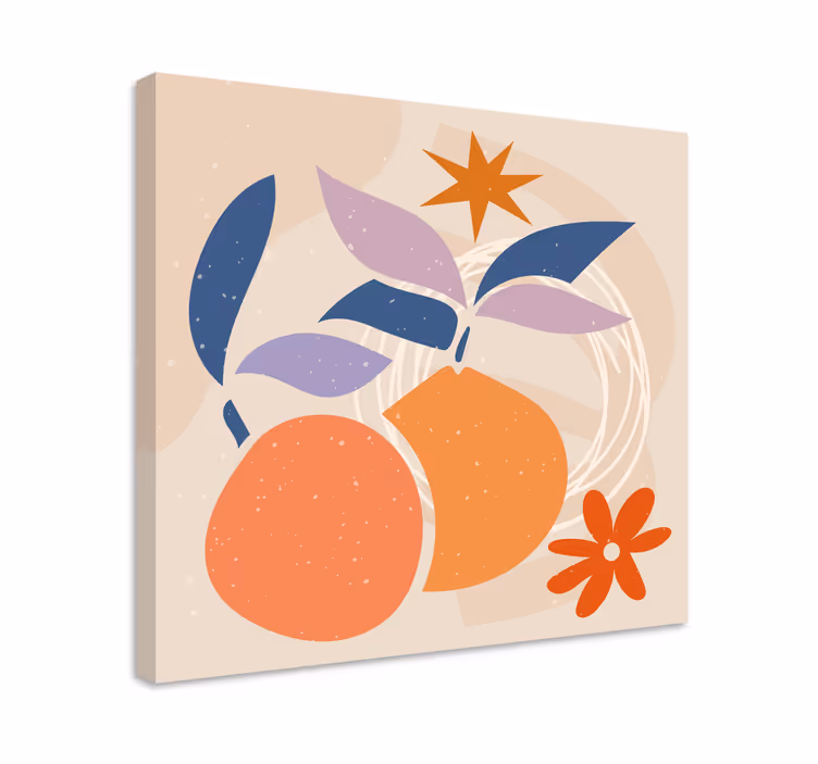 Fruit canvas wall art citrus fruit arrangement - TenStickers