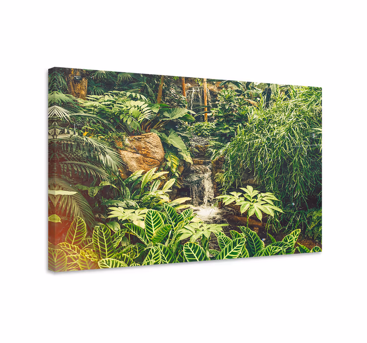 Flowers canvas lush tropical paradise - TenStickers