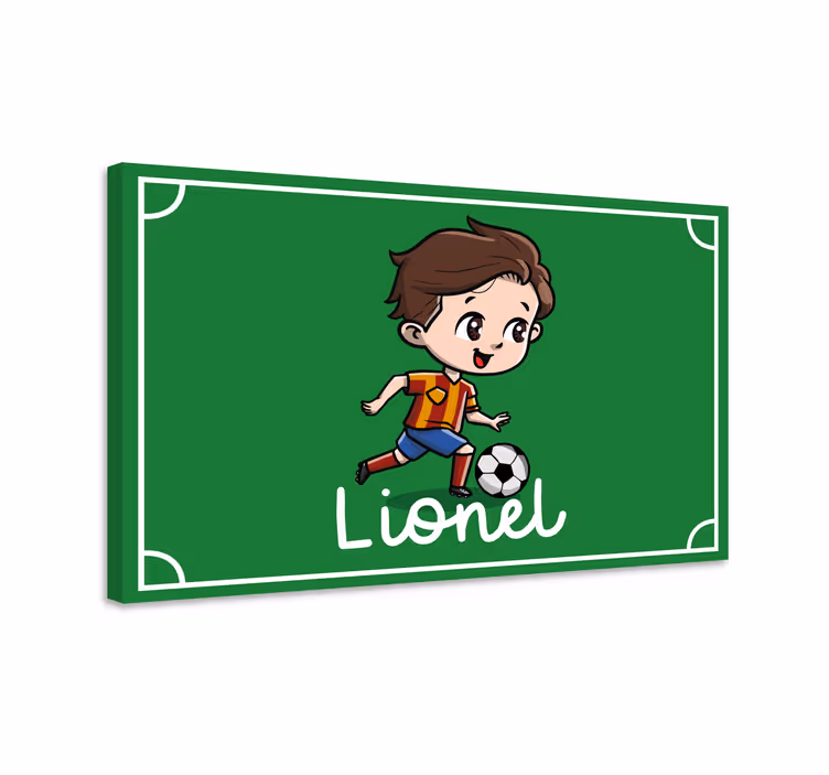 Sports canvas art soccer player character - TenStickers