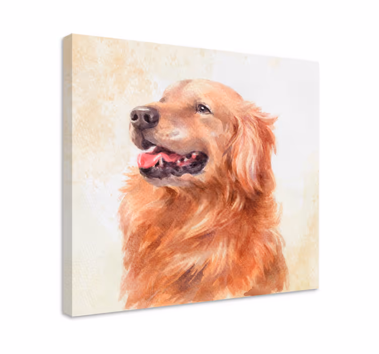 Dog wall art golden retriever artwork - TenStickers