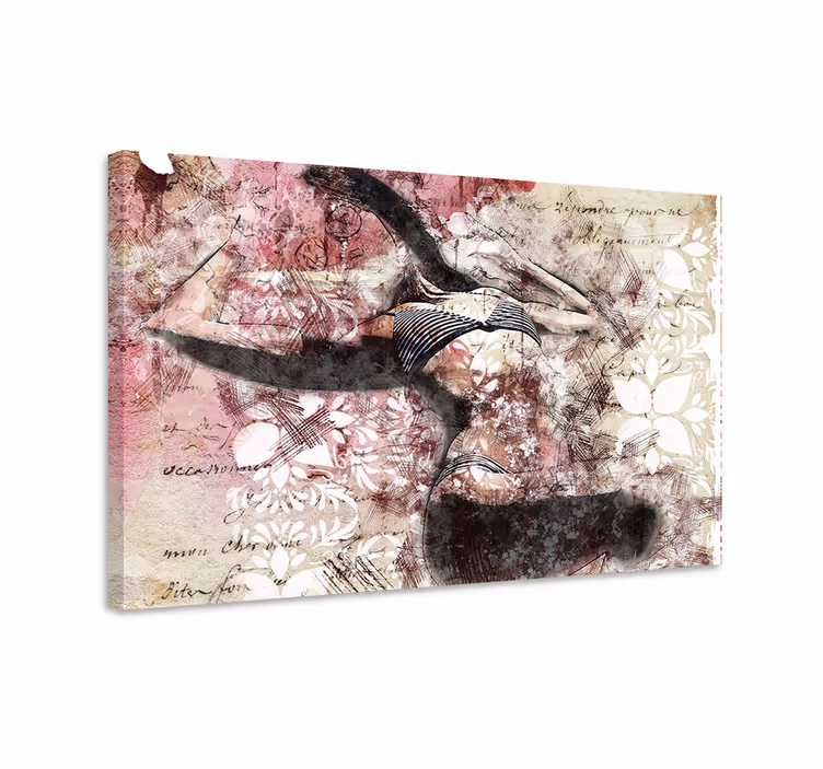 People canvas dancer silhouette artwork - TenStickers