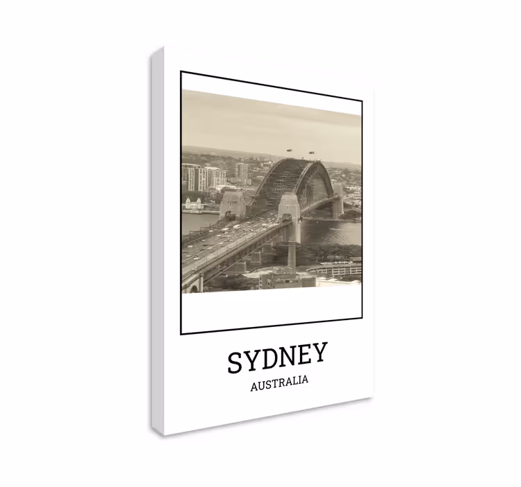 Sydney black and white cityscape wall art - TenStickers