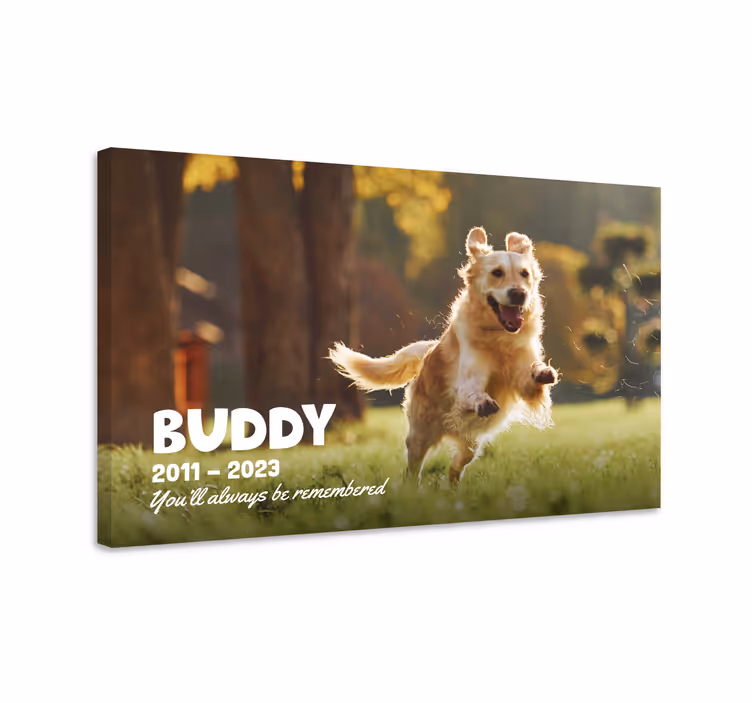 Pet epitaph living room canvas - TenStickers