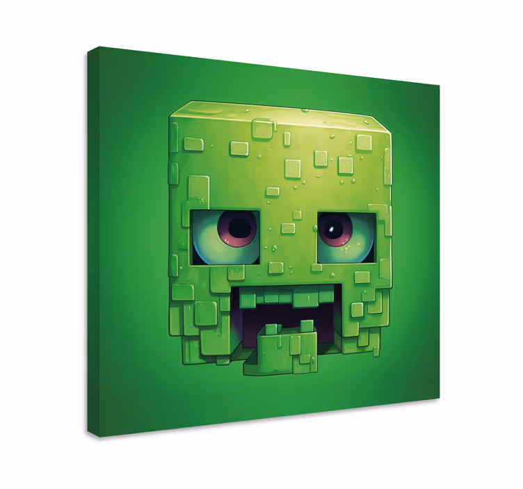 creepy pixel art character Videgoames canvas - TenStickers