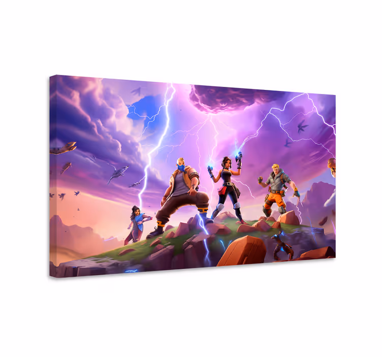 characters in a storm Videgoames canvas - TenStickers
